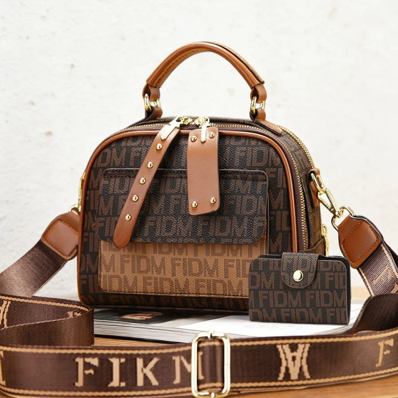 Cost-effective 2-piece printed bag set, durable and spacious, versatile for dates and commutes, ideal birthday gift