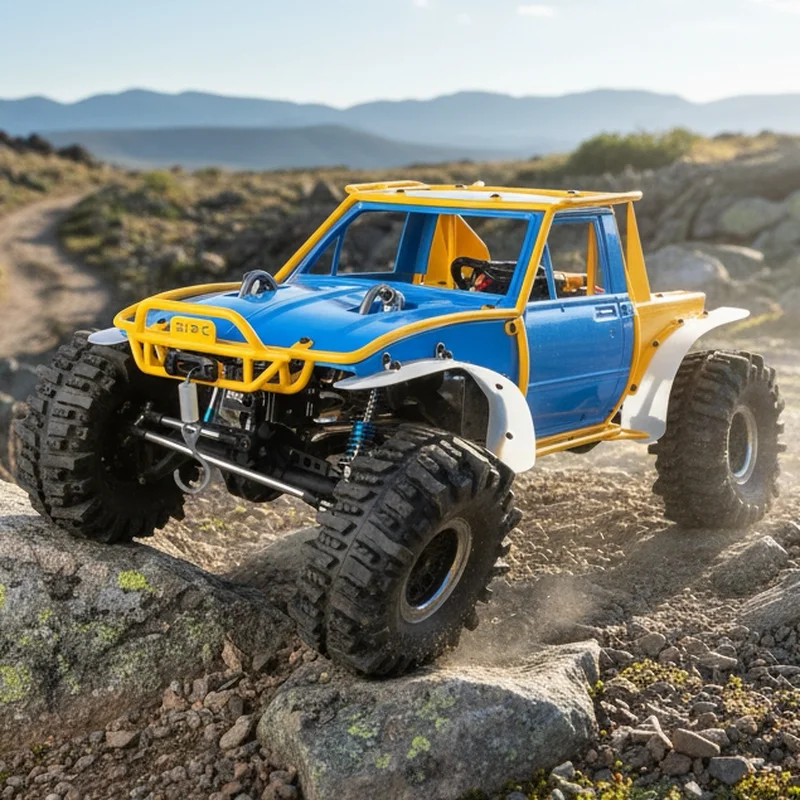 D1RC RCRFC Remote Control Off Road Climbing Crawler Titanium Tube Frame Hard Shell Rainforest Competition Racing Model Vehicle