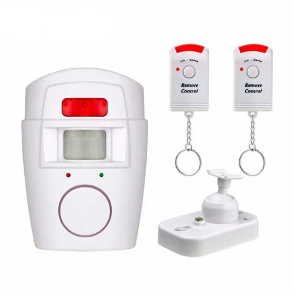 Wireless Remote Controlled Mini Alarm with IR Infrared Motion Sensor Detector & 105dB Loud Siren For Home Security Anti-Theft