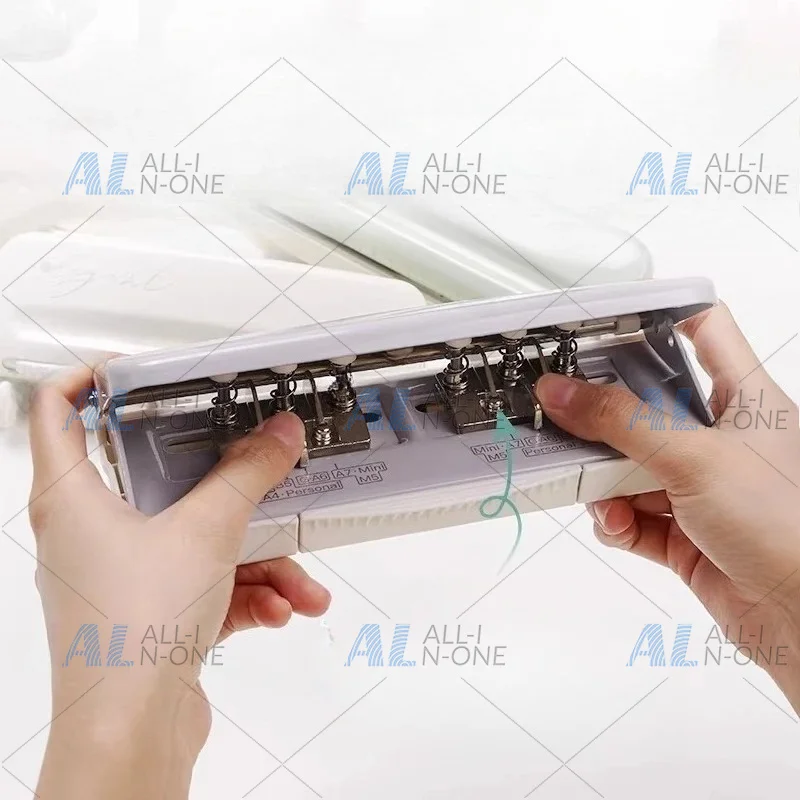 6-Hole Punch 4MM 9-Hole Punch Multi-Hole M5 Punch Loose-Leaf Ruler Manual Stationery Book Binding
