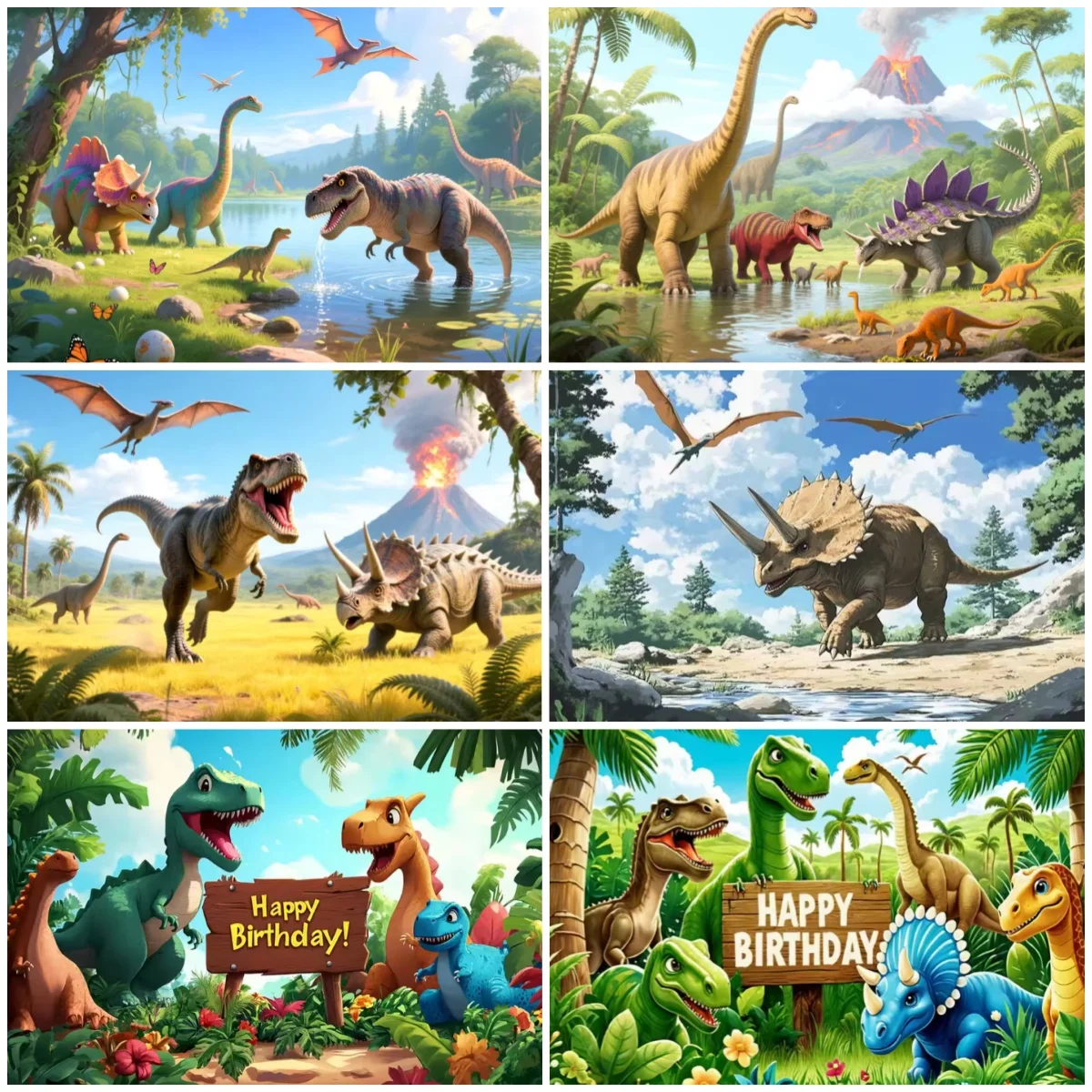 

Jurassic Park Dinosaur World Theme Banner Backdrop Tropical Jungle Party Birthday Photography Poster Decoration Background Props