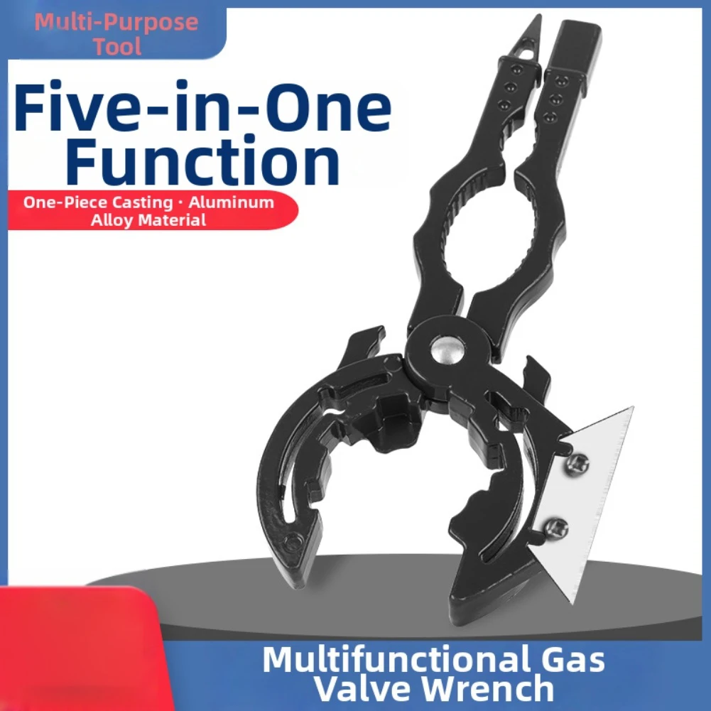 3in1 Gas Valve Wrench Tool for Liquefied Gas Bottles Pressure Reducing Valve Operation and Bottle Opening Easy to Use and Carry