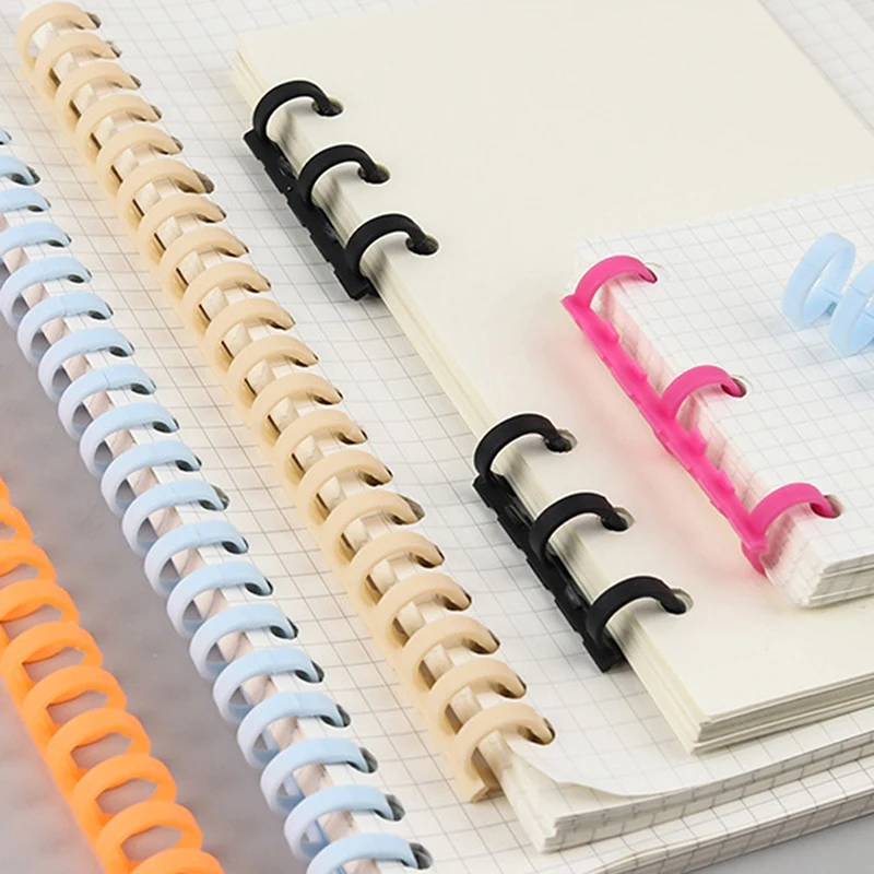 1pcs 30 Hole Loose-leaf Plastic Binding Ring Spiral Strip Spring Binder For A4 A5 B5 Paper Notebook Stationery Office Supplies