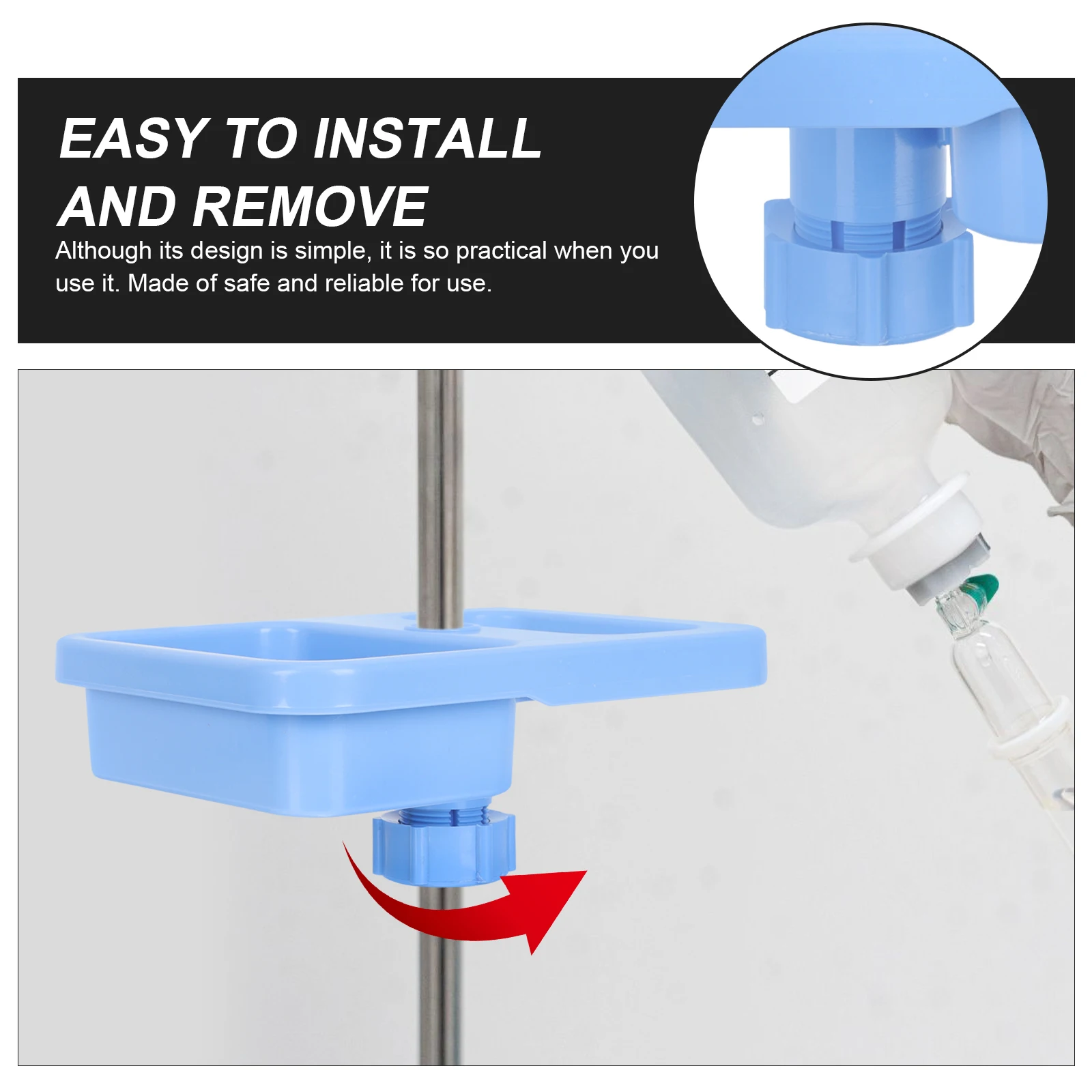 

Infusion Storage Tray Plastic Durable Iv Stand Holder For Hospital Use Detachable Drip Stand Accessories Medical Teaching