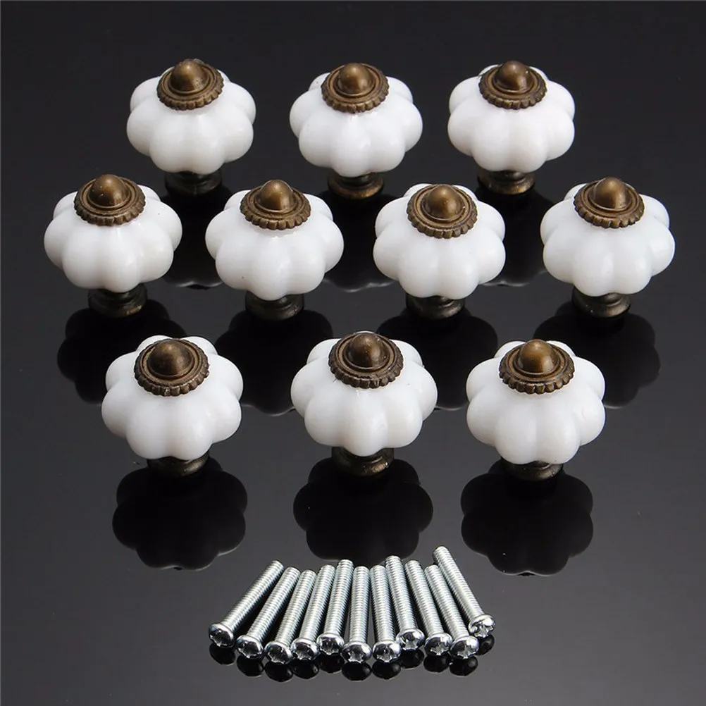 Plastic Pumpkin Shape Cabinet Pull Handle for Cupboard Drawer Wardrobe Door Stylish Home Decor Modern Furniture Accessory Kit