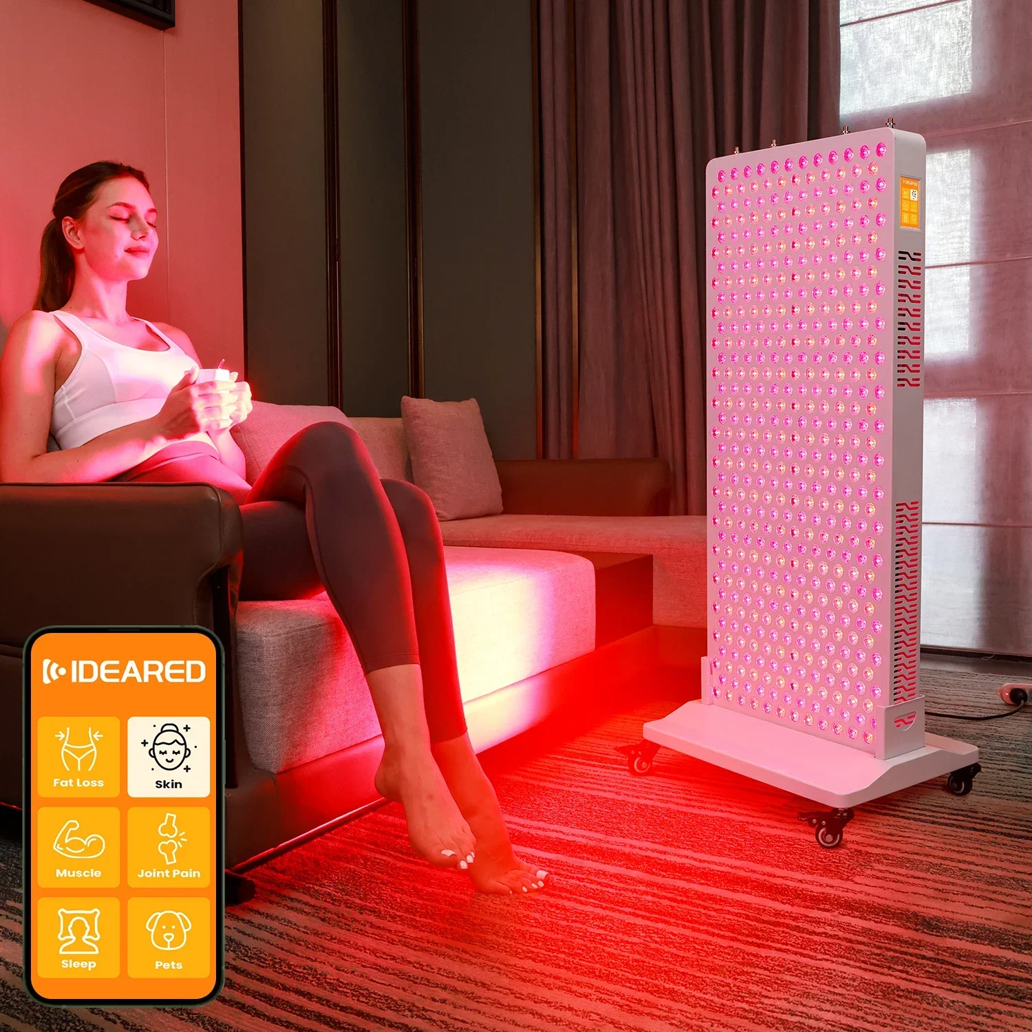 

Wholesale Price Newest 8 Wavelengths Led Red Light Therapy Panel With 7 Smart Modes, Face Skin Care Beauty Product PDT Machine