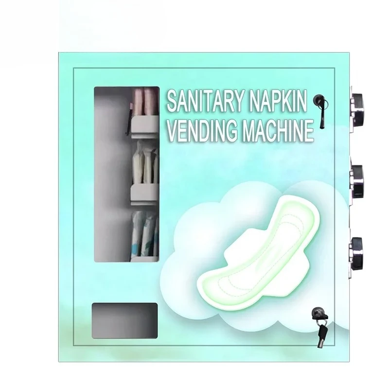 وسادات صحية صغيرة تعمل بقطع النقود المعدنية، آلة بيع ميكانيكية كومبو مثبتة على الحائط للشركات الصغيرة