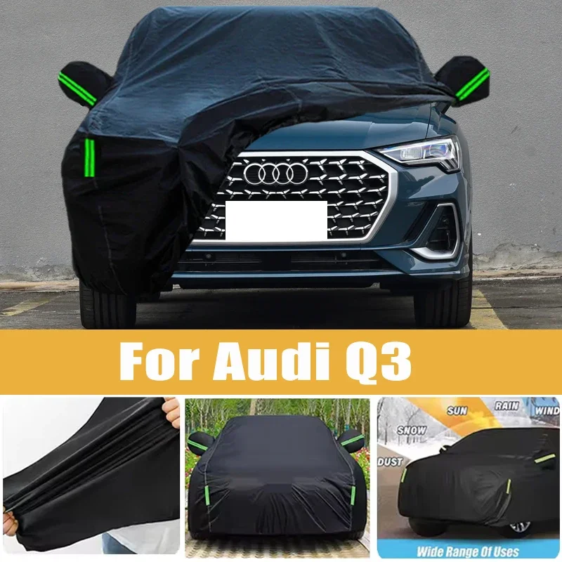 

For Audi Q3 Full Car Cover Four Seasons Universal Outdoor Sun Anti UV Rain Snow Dust Protection Oxford Cloth Car Accessories