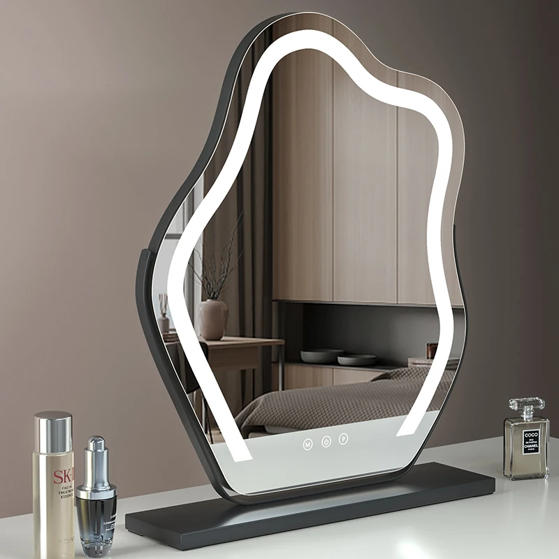 

Cloud mirror makeup mirror desktop led with lamp makeup fill light ins wind simple home special-shaped beauty mirror