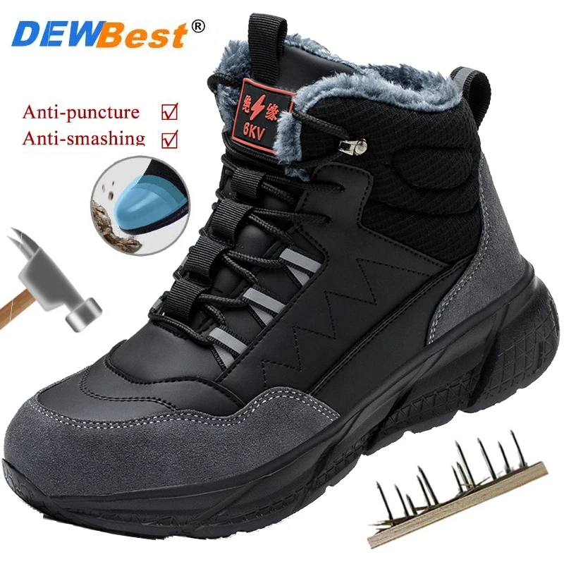 New electrician insulated 6kv shoes anti-smash anti-puncture safety shoes men construction site construction cotton shoes