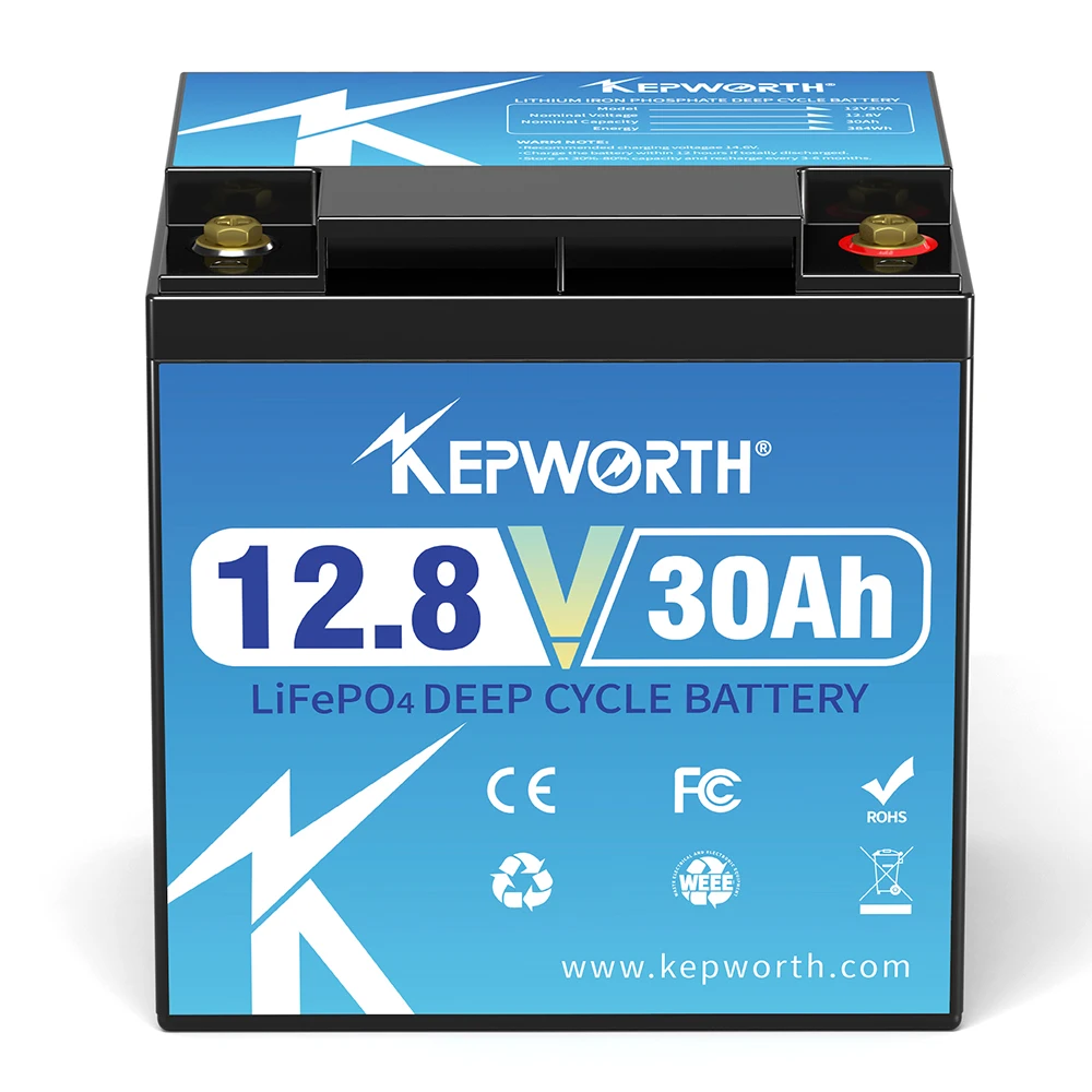 KEPWORTH Neueste LifePo4-Batterie 12 V 20 Ah 25 Ah 30 Ah Integriertes BMS 12 V LiFePo4-Akku in Reihe oder Parallel – Detail 9