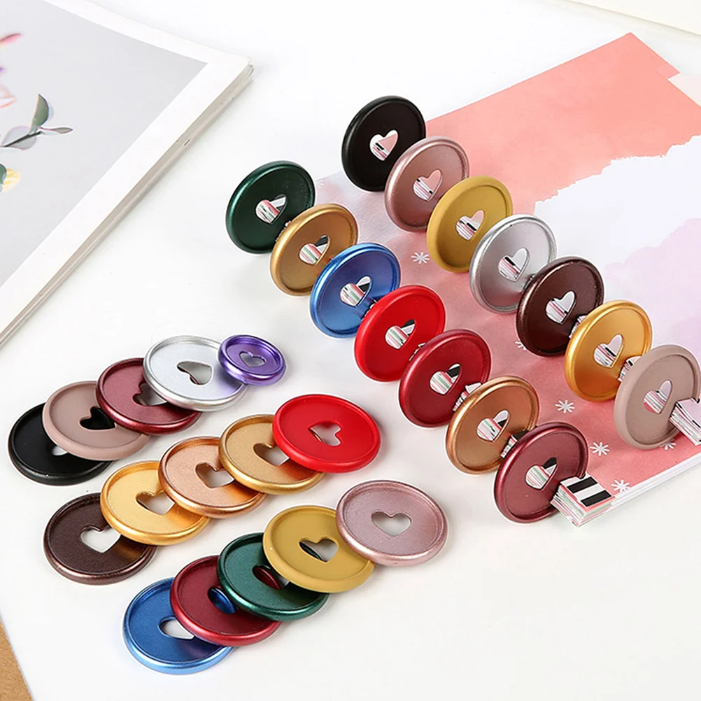 10 Pcs Mushroom Hole Binder Heart Shape Binding Discs Loose Leaf Notebook Planner Supplies Delicate Ring Photo Office