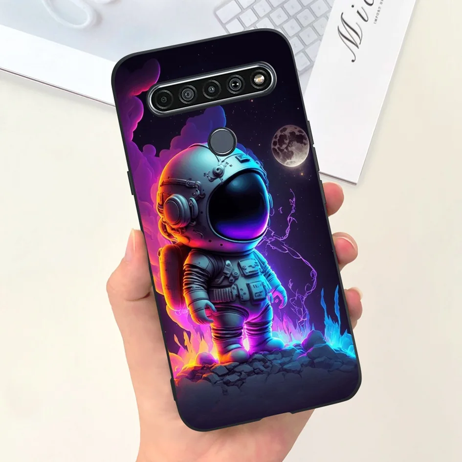 For LG K51S Case LMK510EMW LM-K510 Shockproof Cover Cute Astronaut Soft Silicone Phone Cases For LG K41S LM-K410 LMK410EMW Coque