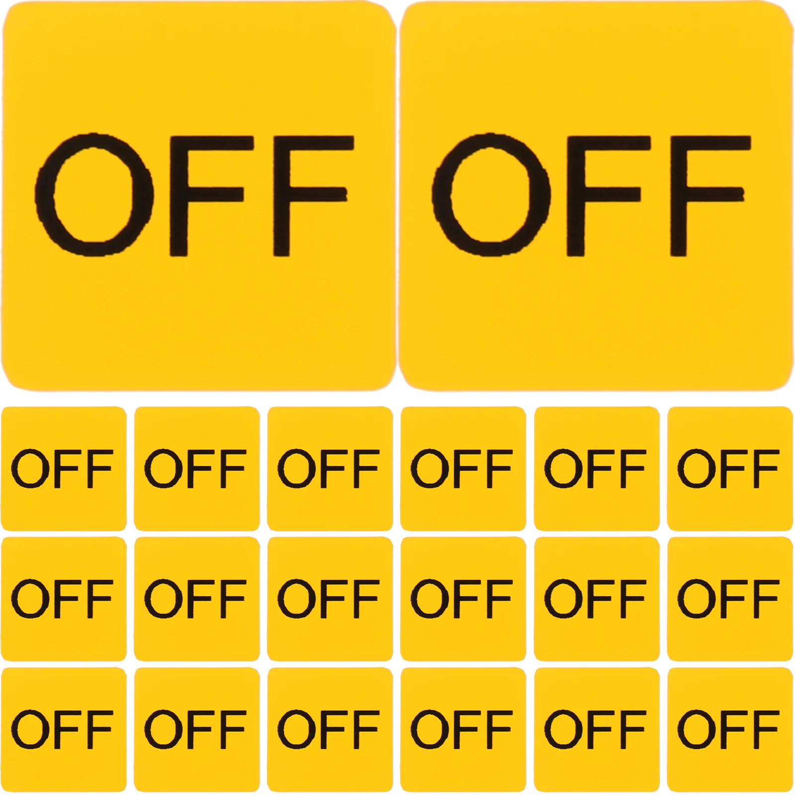 20pcs Device Switch Stickers On/Off Label Pvc Caution Switch Decal For Office Kitchen Bedroom Factory Home Use Easy