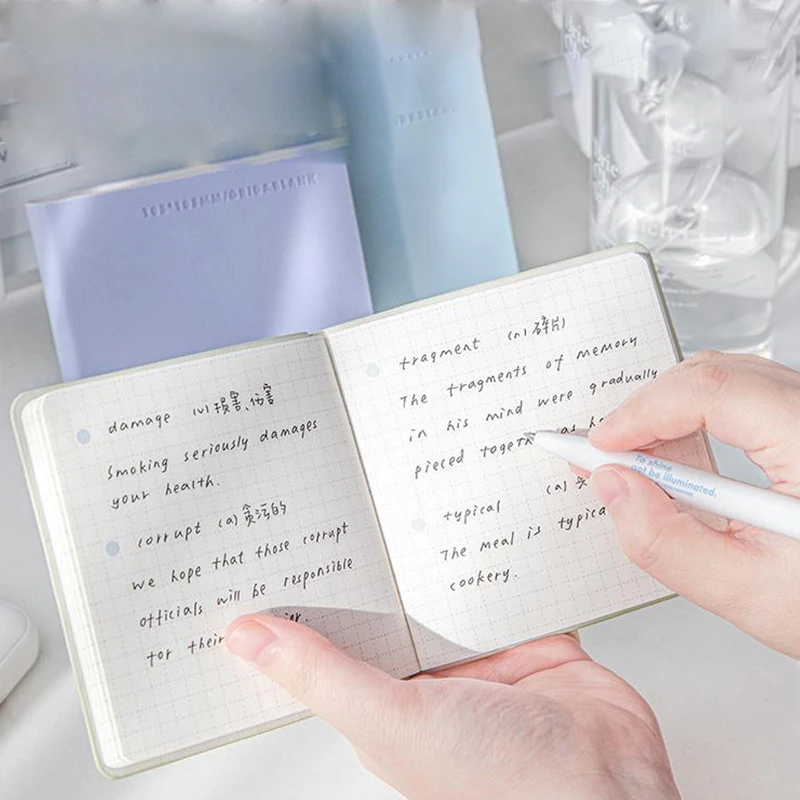 Cute Kawaii Square Waterproof Soft Book Simple Creative Student Writing Learning Manual Fashion Portable Pocket Notebook