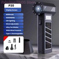 160000RPM Powerful Air Blower 300g Wind Pressure Turbo Jet Blower Battery Display Brushless Compressed Air Duster Dust Cleaning