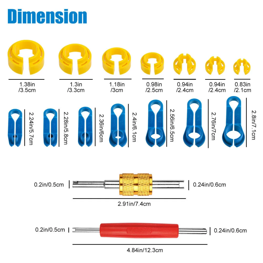 16pcs Car Air Conditioning Pipe Quick Disconnect Tools Kit Fuel Line Remover Connector Removal Tools