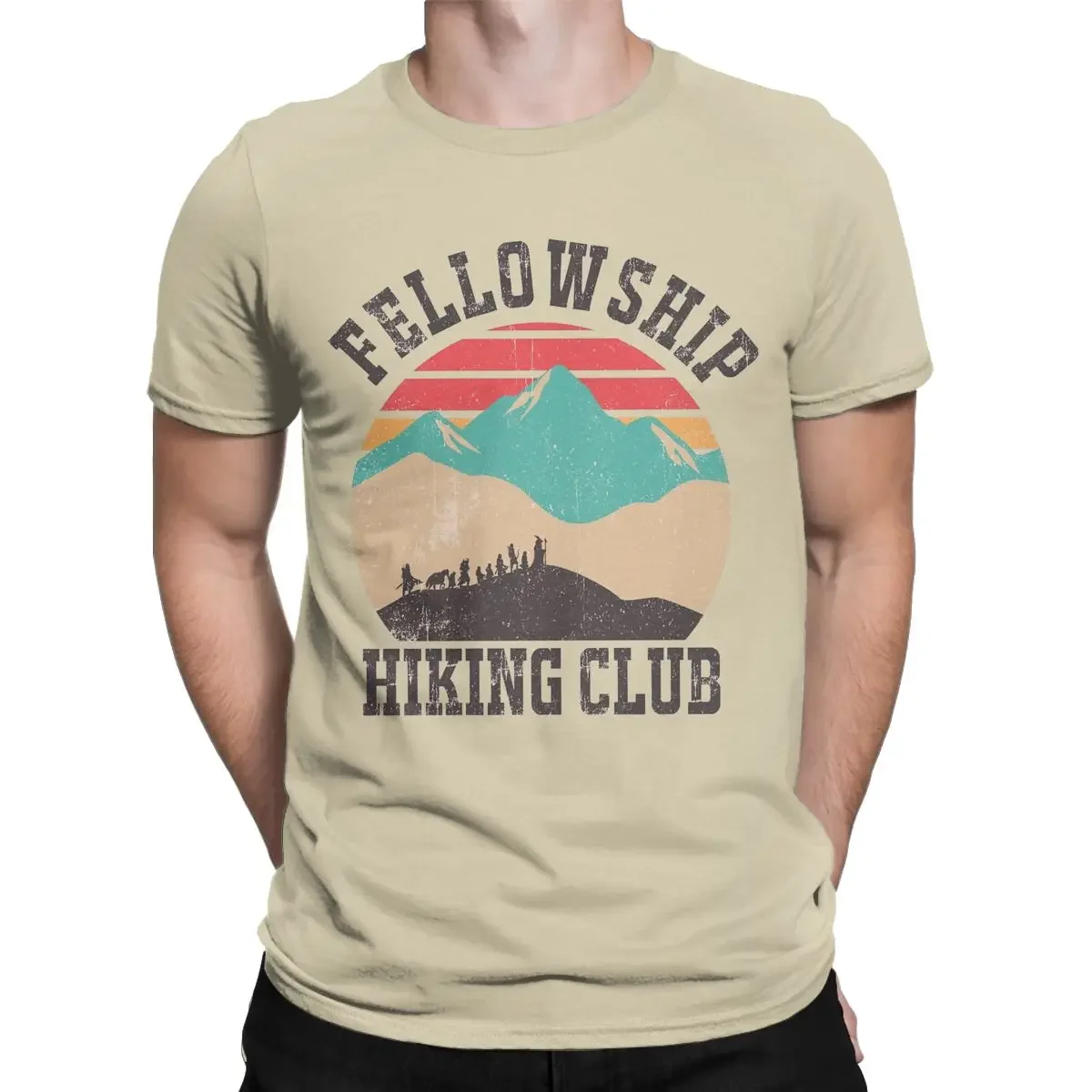 Men's Fellowship Hiking Club Mordor L-Lords Of The R-Rings T Shirt Cotton Clothing Casual O Neck Tee Shirt 4XL 5XL T-Shirt