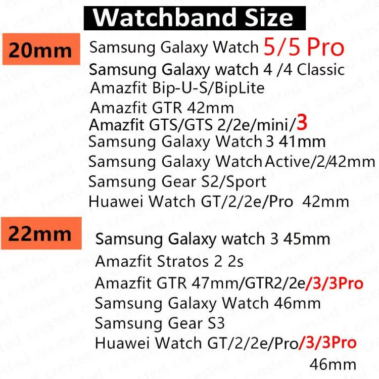 20mm watch strap for samsung galaxy watch 4 5 pro 40mm 44mm strap classic 46mm 3 active 2 smartwatch bracelet correa belt 22mm image 5
