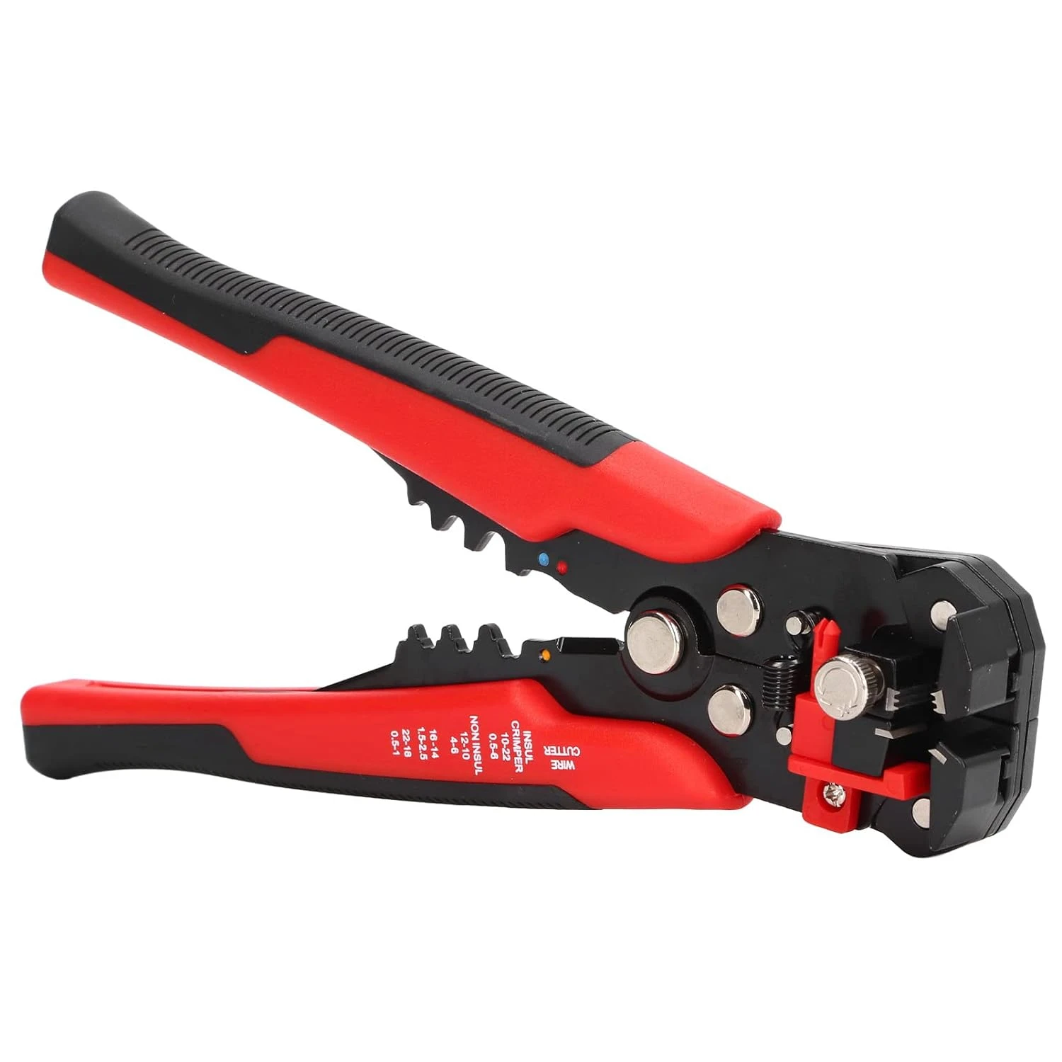

High-Quality Ergonomic Automatic Multifunction Wire Stripper - Excellent 8-Inch Bright Red Design for Industrial Applications in