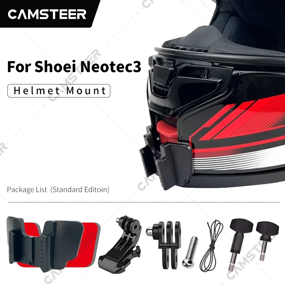 SHOEI Neotec 3 Customized Helmet Chin Mount for GoPro12 11 10 9 DJI Action3/4 Insta360 Ace pro X4 X3 Action Camera Accessories