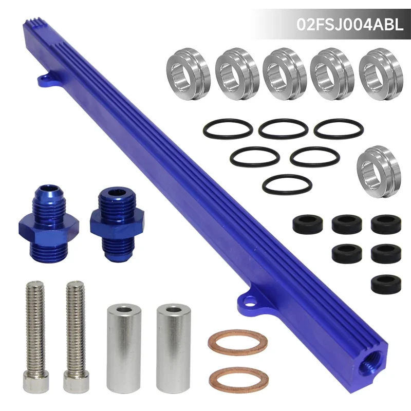 High Flow Top Feed Fuel Injector Rail For Nissan Skyline R32 R33 ECR33 RB25 RB25DET GTS 94-01 Black/Blue