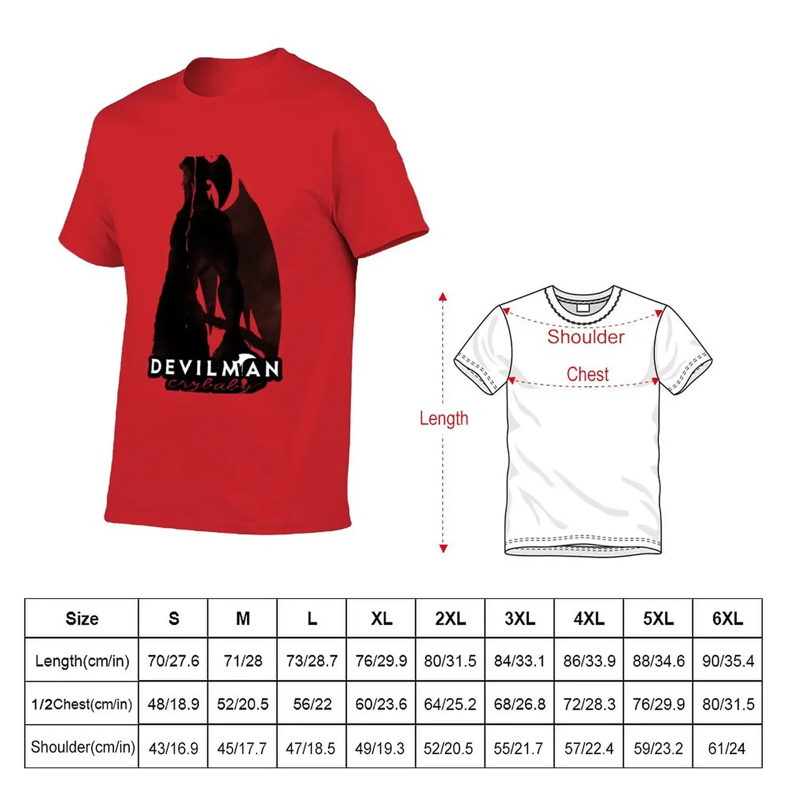 DEVILMAN crybaby T-Shirt blacks graphic shirts customizeds anime t shirts mens graphic t-shirts funny