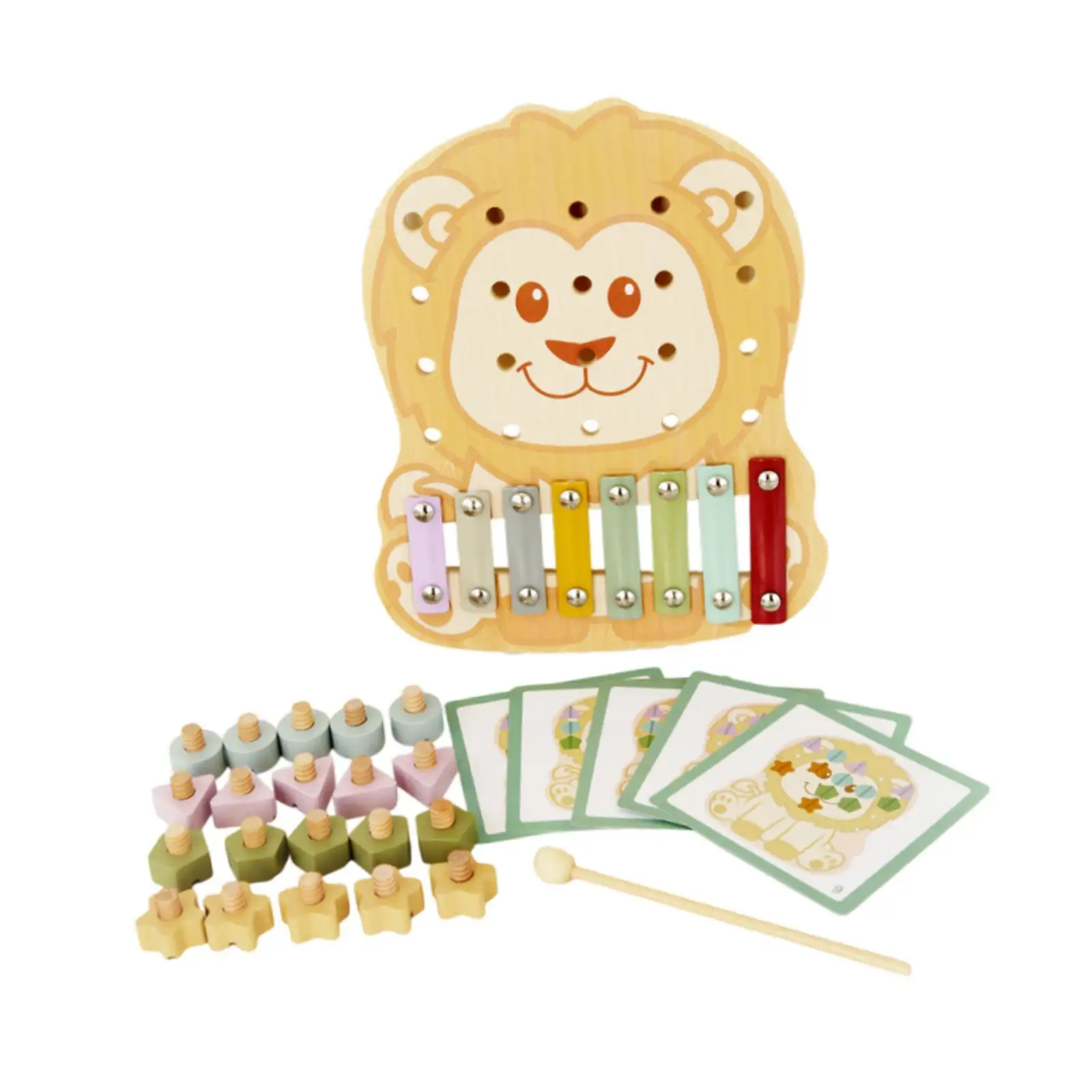 Xilófono de 8 notas, juguete educativo de iluminación musical, Glockenspiel con mazo para conciertos en casa, orquestras escolares para principiantes y niños