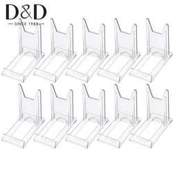 10pcs Acrylic Plate Stands Plastic Display Holders Picture Plate Holders Clear Mini Easels Stands for Home Office Supplies Party