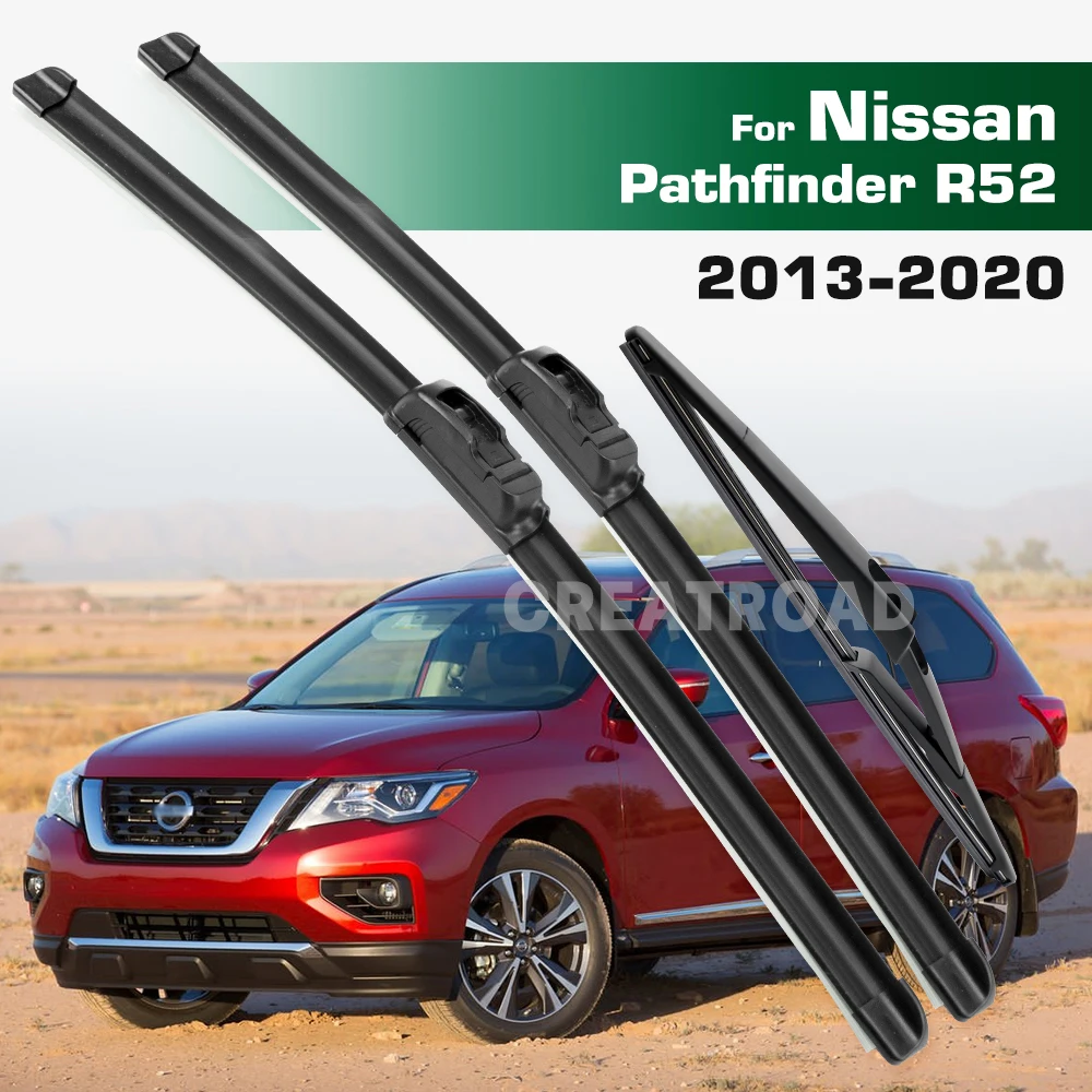 GREATROAD ممسحة لنيسان باثفندر R52 2013-2020 2014 2015 2016 ممسحة أمامية وخلفية شفرات الزجاج الأمامي 26 "17" 12" #1
