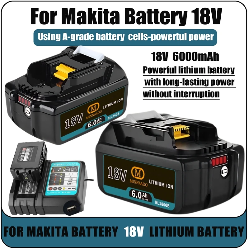 

Оригинальный аккумулятор для Makita 18 В BL1840 BL1830B BL1850B BL1850 BL1860 BL1815 Литий-ионная аккумуляторная батарея 18 В с быстрой зарядкой