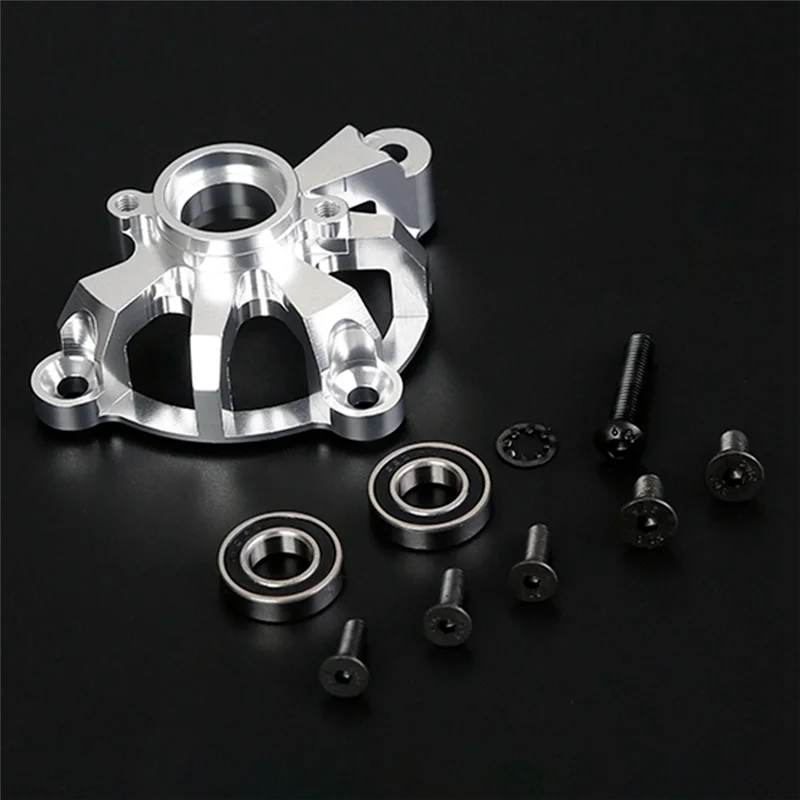 Cnc Metalen Koppeling Statief Metalen Koppeling Bell Mount Voor Rc Auto 1/5 Hpi Rofun Baha Km Rovan Baja 5b 5T 5sc Speelgoed Onderdelen, Zilver