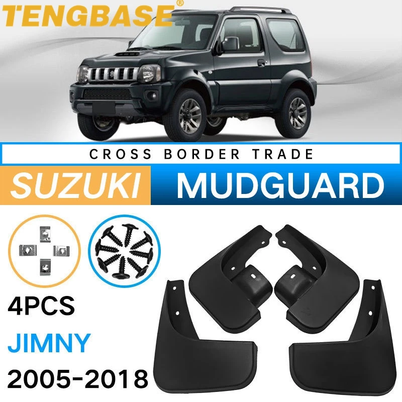 4pcs Front & Rear Fender For Jiminy Suzuki 2005-2018 Car Mud Flaps Splash Guard Mudguard Mudflaps Auto Accessories