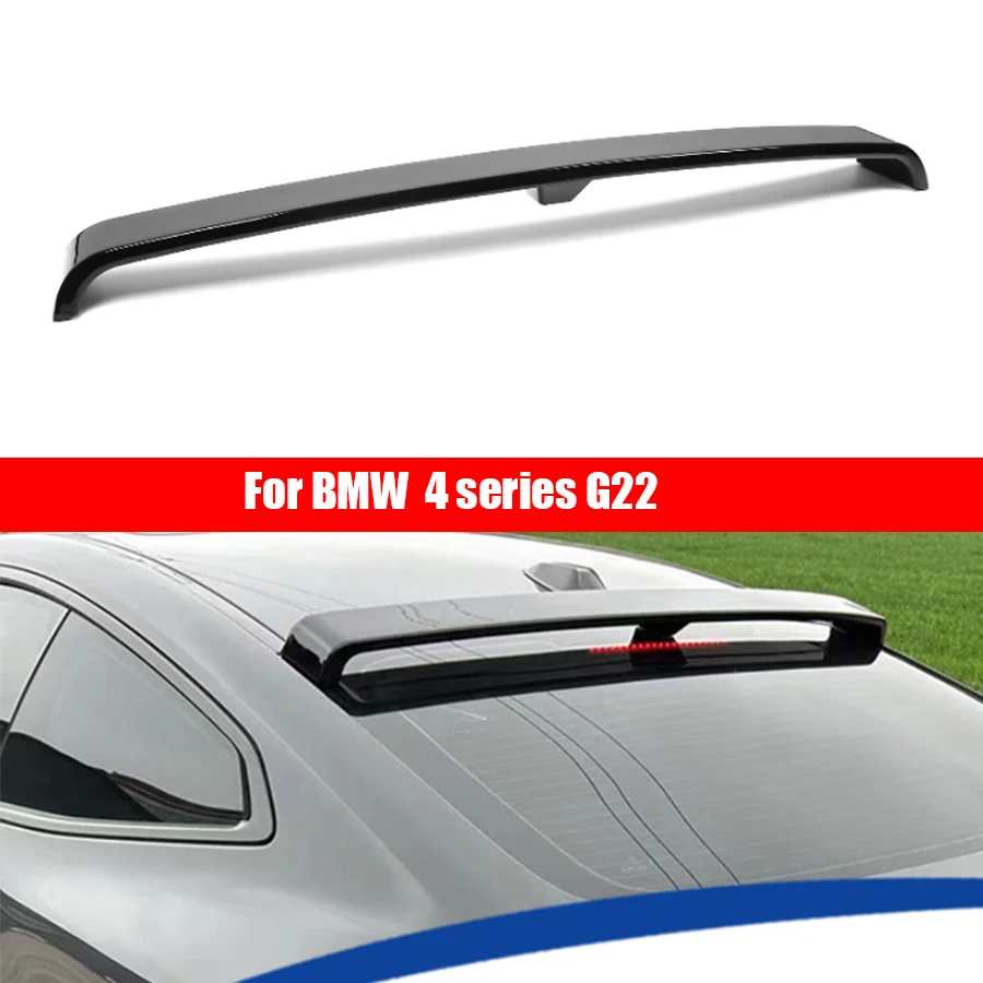 

For BMW 4 Series G22 2020-2026 Bright Black spoiler Top Wing Tail fins The top wing of a car Shunt Deflector body kit