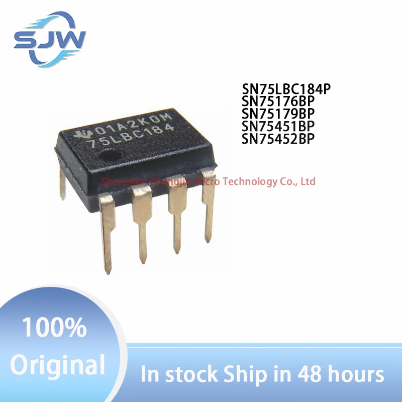 Sn75lbc 184P Sn75176bp Sn75179bp Sn75451bp Sn75452bp Inkapseling Dip-8 RS-485/RS-422 Buffer/Driver/Transceiver Chip