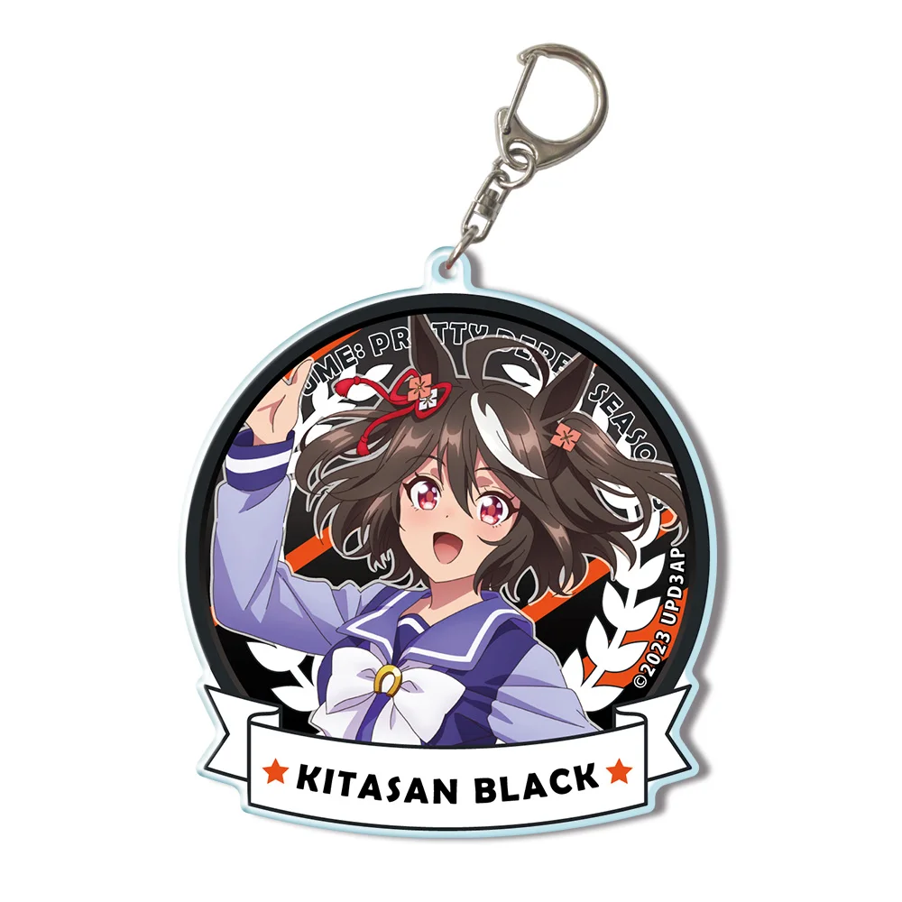 Uma Musume Pretty Derby Kutasan Black Cheval Grand Duramente Verxina Vivlos HD Acrylic  Keychain Fans Charm Gifts Bag pendant