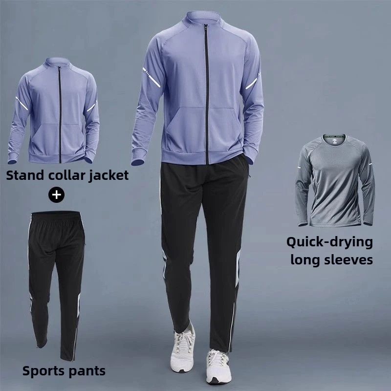 

Spring - Autumn Men's Running Sportswear Set: Ideal for Outdoor Training, Cycling, and Morning Runs