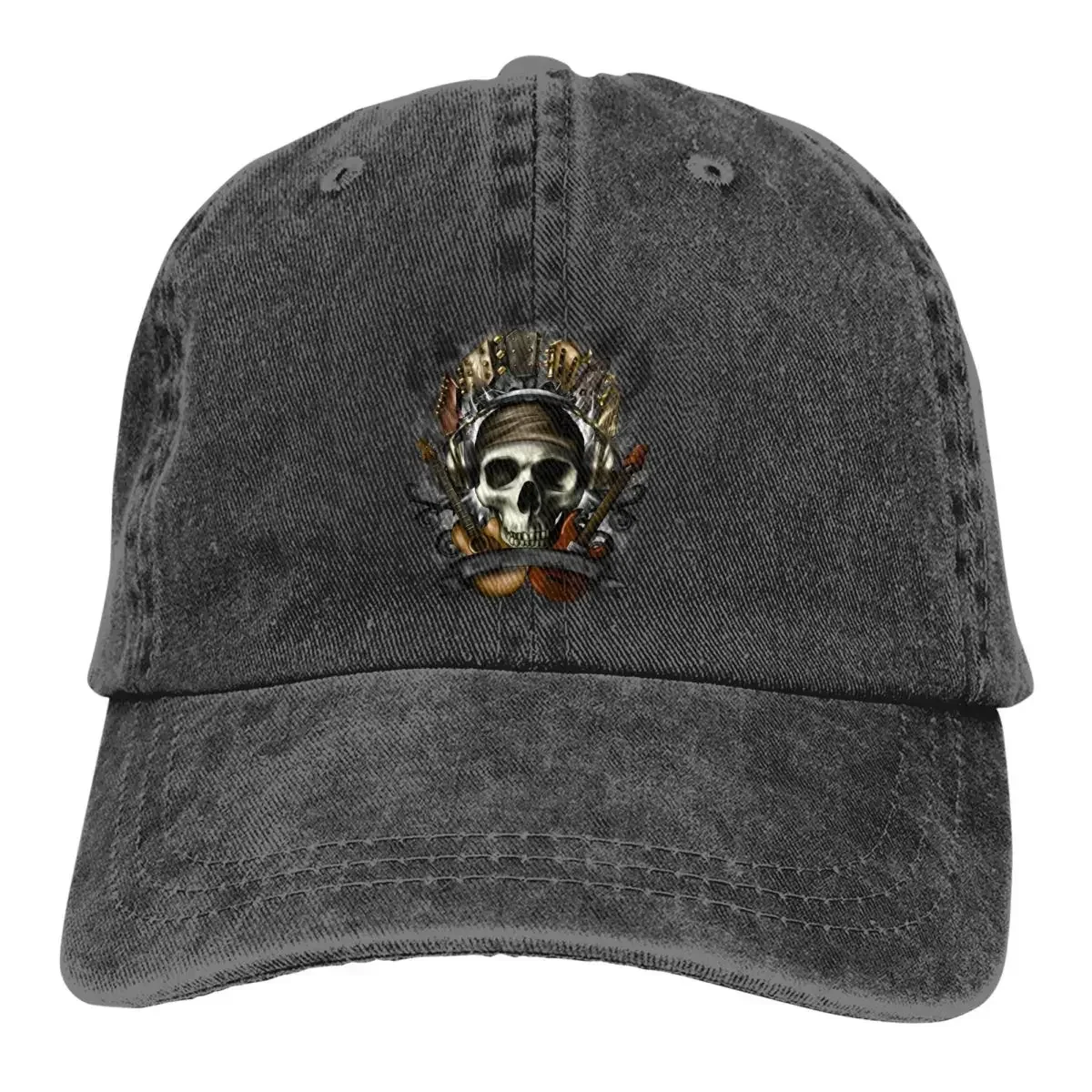 Summer Cap Sun Visor Skull Heavy Metal Hip Hop Caps Guitar Rock Cowboy Hat Peaked Trucker Dad Hats