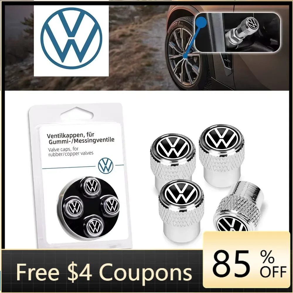 

Колпачки для ниппелей автомобильных колес (4 шт.) для Volkswagen: стильный аксессуар для VW R-line, GTI, UPi, Golf 7, Golf 8, Passat, Jetta, Toura