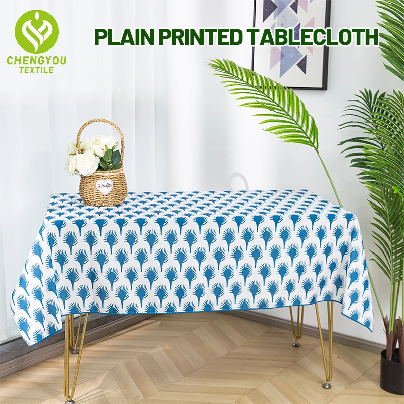 

Christmas table decoration cloth with flat pattern printed table cloth, high-end feeling, oval rectangular tea table mat