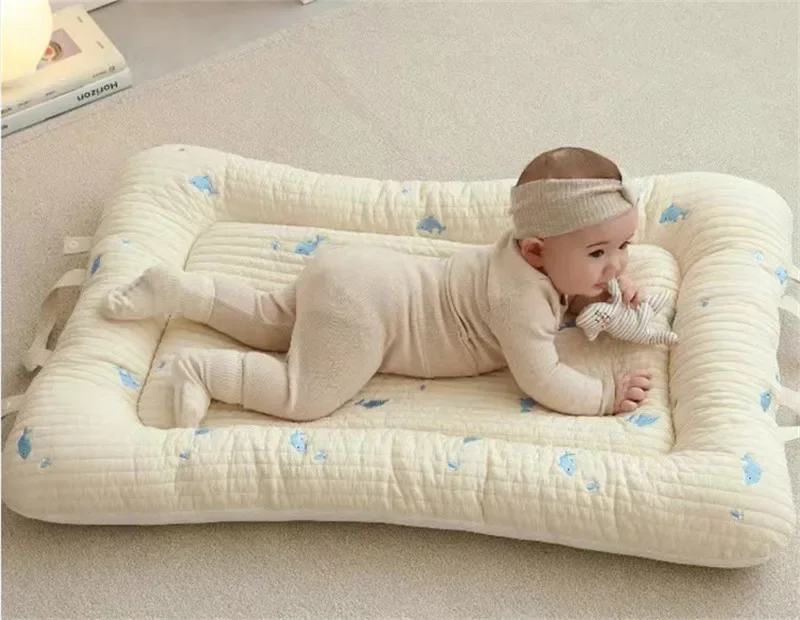 

Мягкий удобный детский матрас для новорожденных, колыбель, милый мультяшный матрас с вышивкой в виде животных, портативные хлопковые матрасы