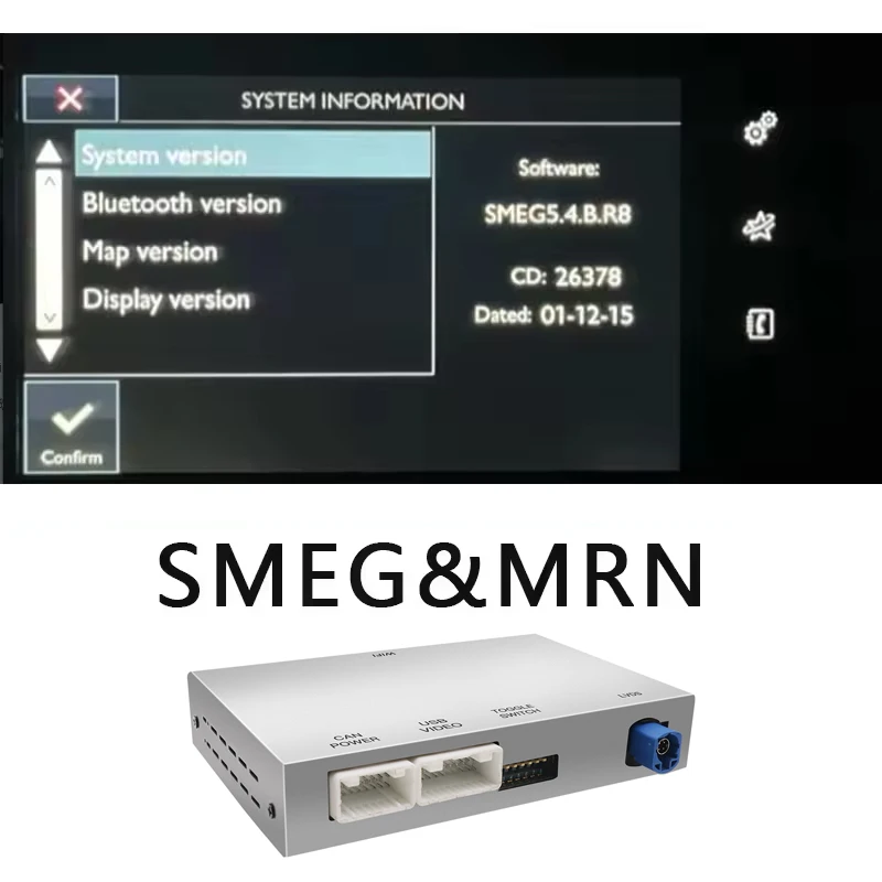 Draadloze Carplay Android auto voor Peugeot SMEG 208 308 508 3008 Citroën C4 DS3 DS4 DS5 Multimedia module Camera