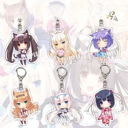 Chocola Vanilla Popular Anime Two-dimensional Peripheral Transparent Acrylic Keychain Backpack Pendant Comic Exhibition Gifts