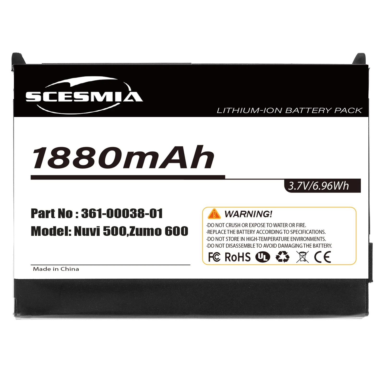 GPS, Navigator 1880mAh /6.96Wh Battery For Garmin 010-11143-00 361-00038-01 Nuvi 500 Aera 510 Zumo 220 550 600 650 660