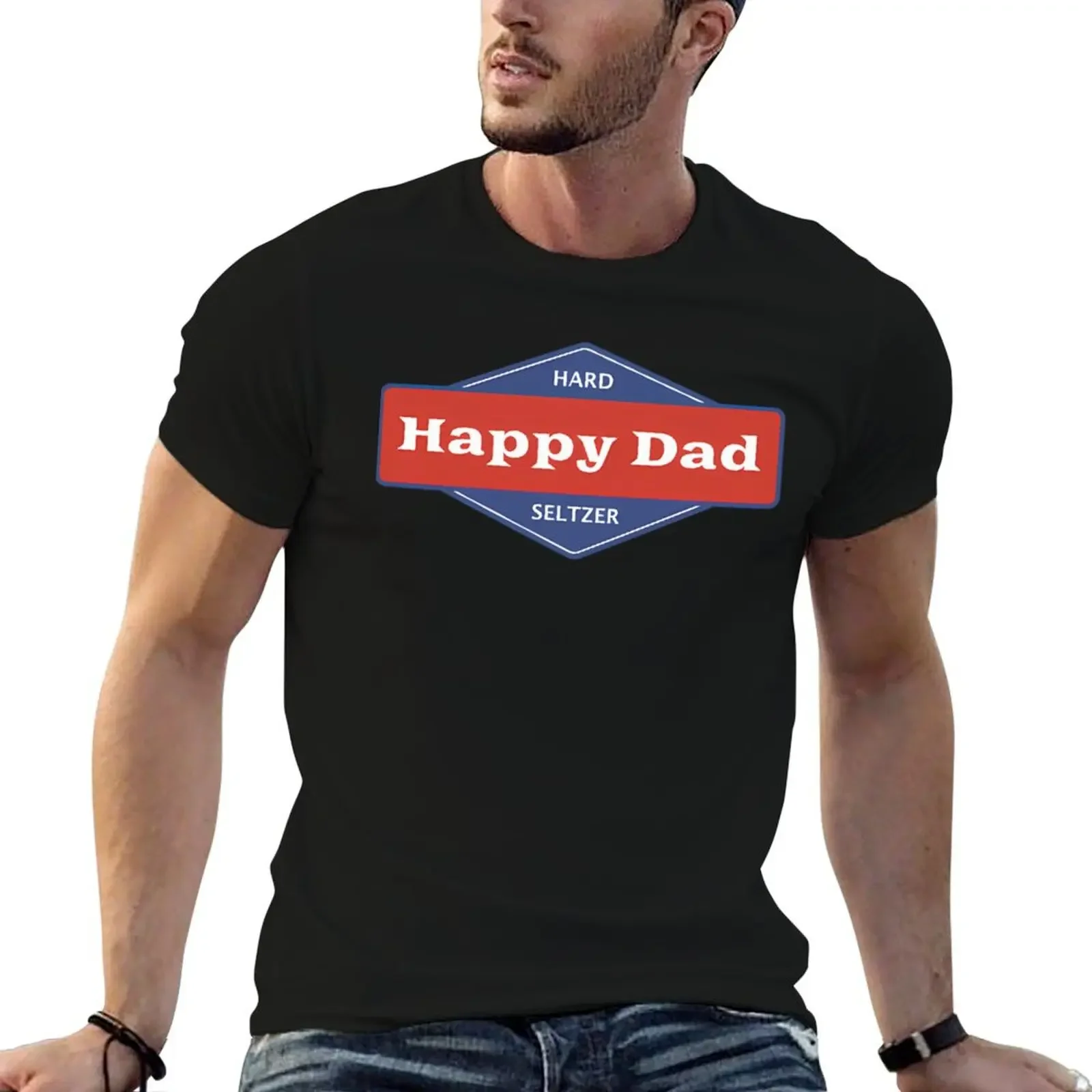 

Happy Dad Logo T-Shirt vintage clothes designer shirts Men's clothing