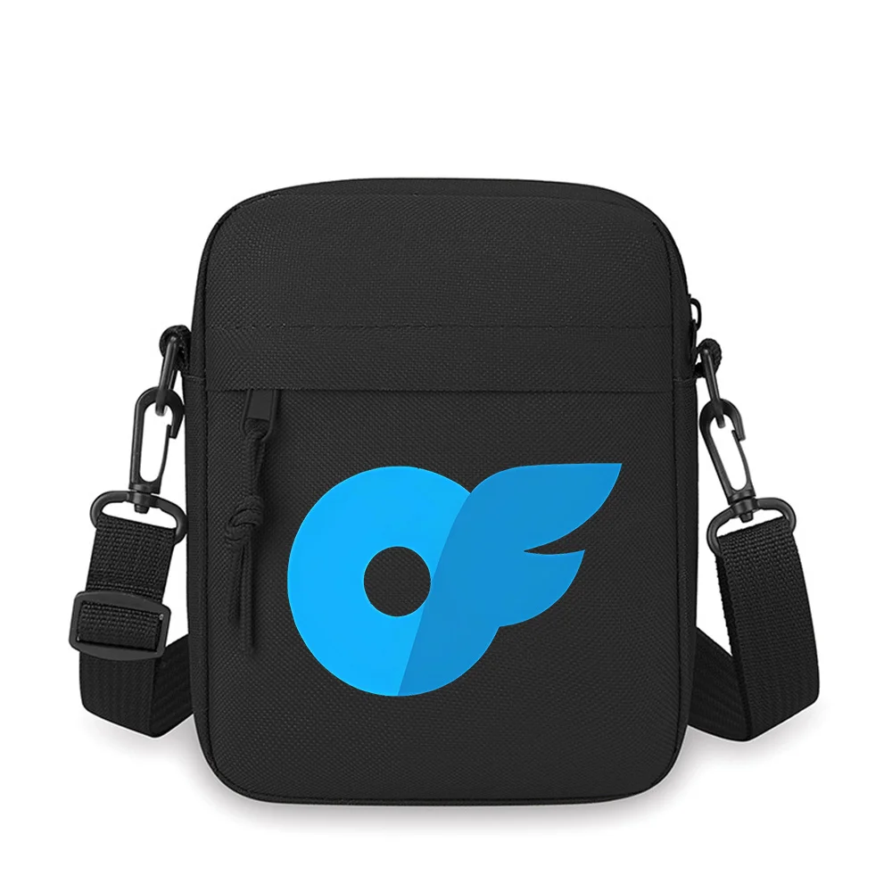 Blue circle wing emblem design Men Crossbody Bag Single Shoulder Women Cartoon Anime Film Printing Design Unisex