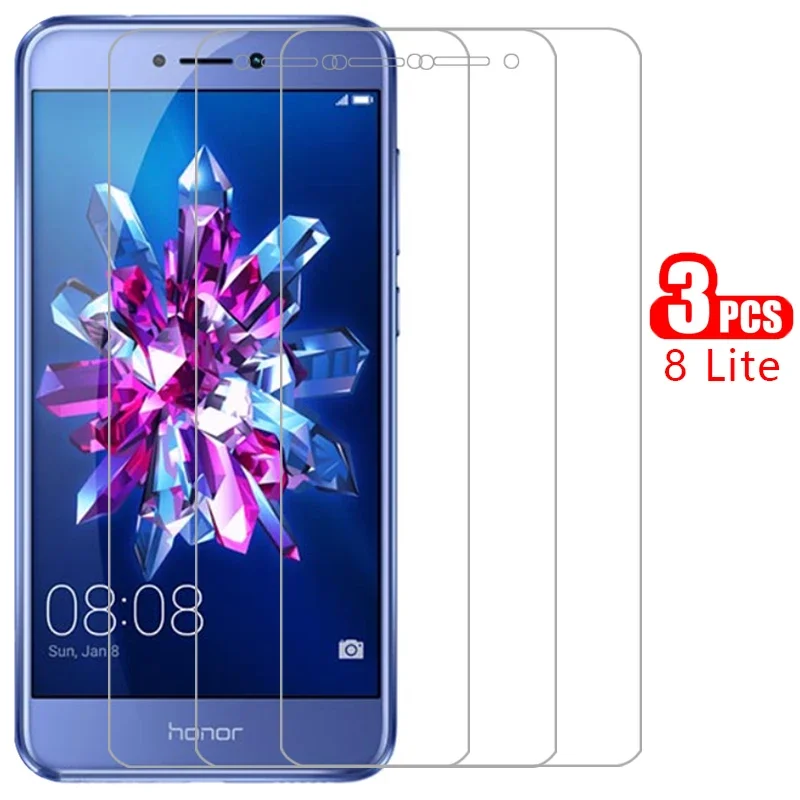 protective tempered glass for huawei honor 8 lite screen protector on 8lite light 5.2 film huawey huwei honer onor honr hono 9h