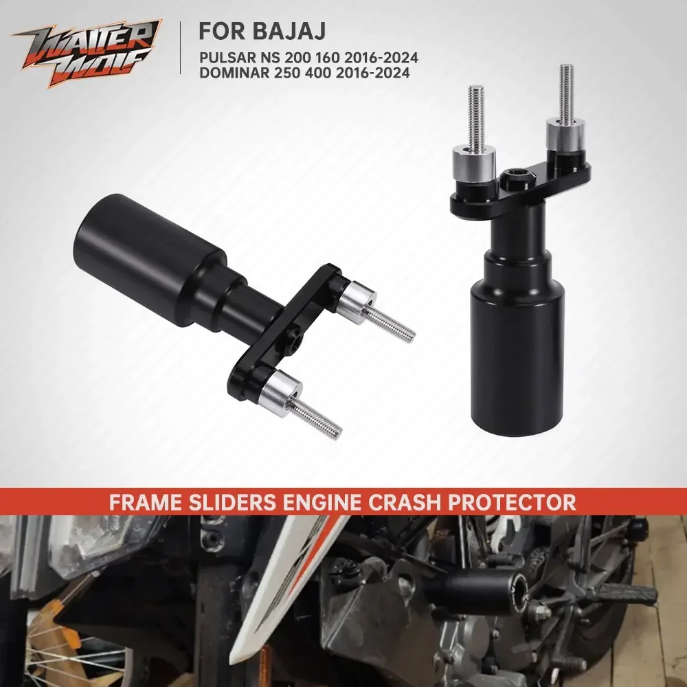 2021-2024 For Bajaj Pulsar NS200 NS160 Motorcycle Frame Sliders Crash Protector Dominar 250 400 NS 200 2012-2020 Fairing Guard