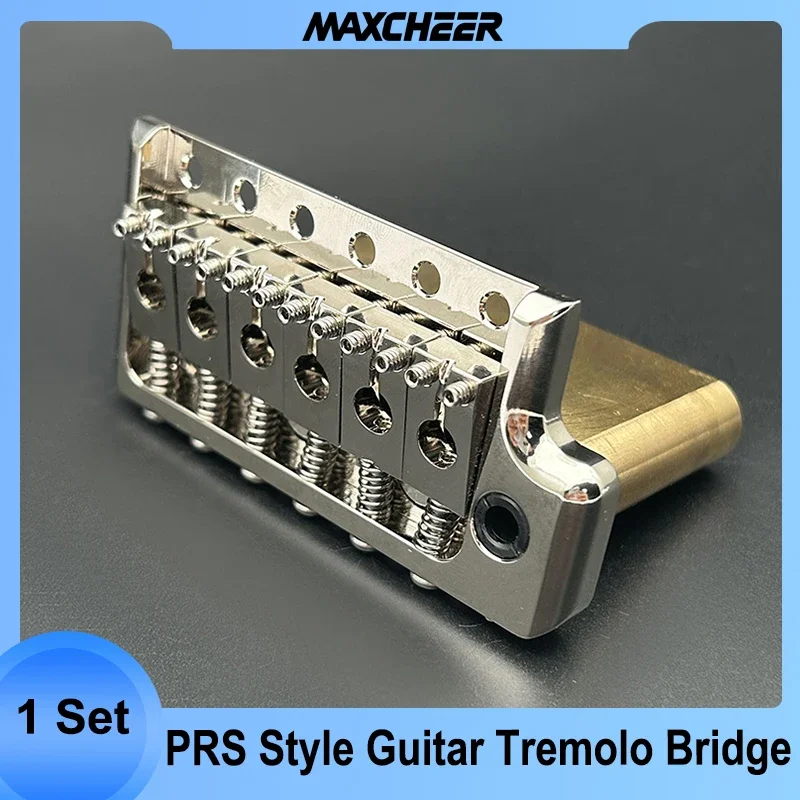 

Precision CNC machined Tremolo Bridge for PRS Style Electric Guitar, 52.5mm Full Solid Brass 6-Screws Tremolo Bridge