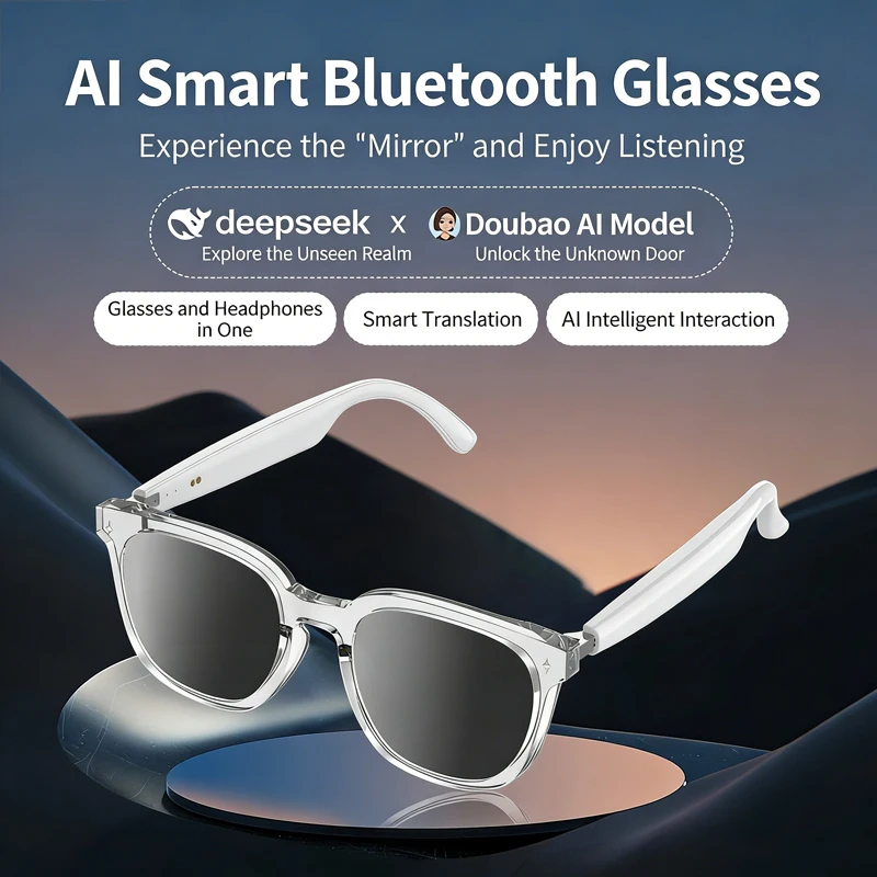 AI Intelligent Translation Glasses Chat GPT Touch Sunglasses Wireless Bluetooth Simultaneous Interpretation Headset
